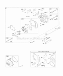 Cylinder Head Diagram and Parts List for 12Z602-0100-E1  Briggs and Stratton Engine